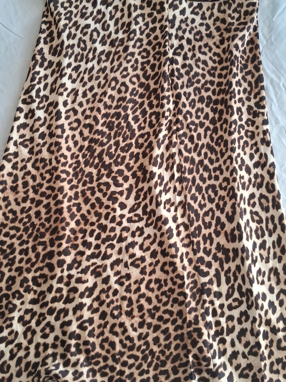 H&M Womens Leopard Print Midi Skirt - Neutral Tan & Black NWT